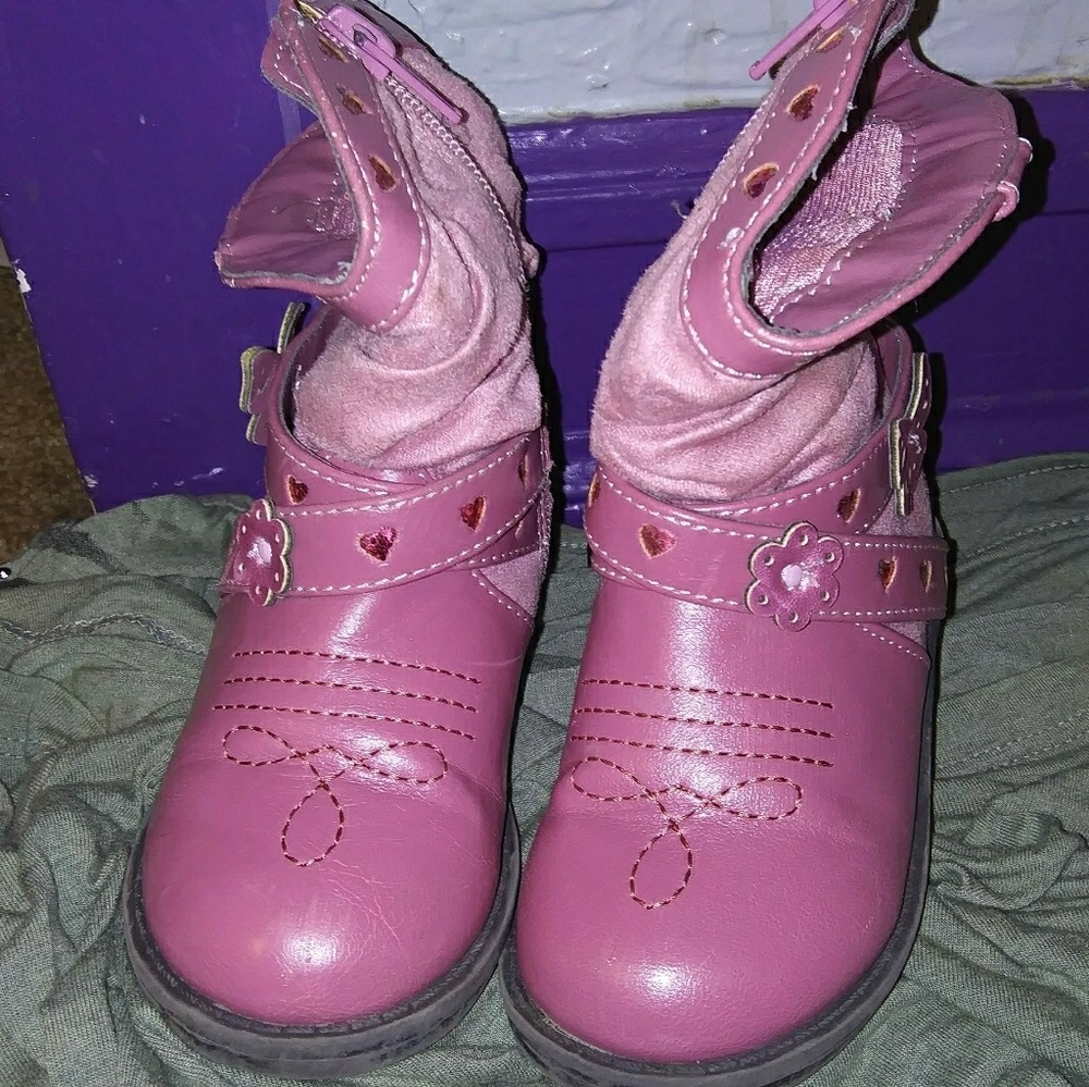 Wonderkids toddler girl pink cowboy boots size 7